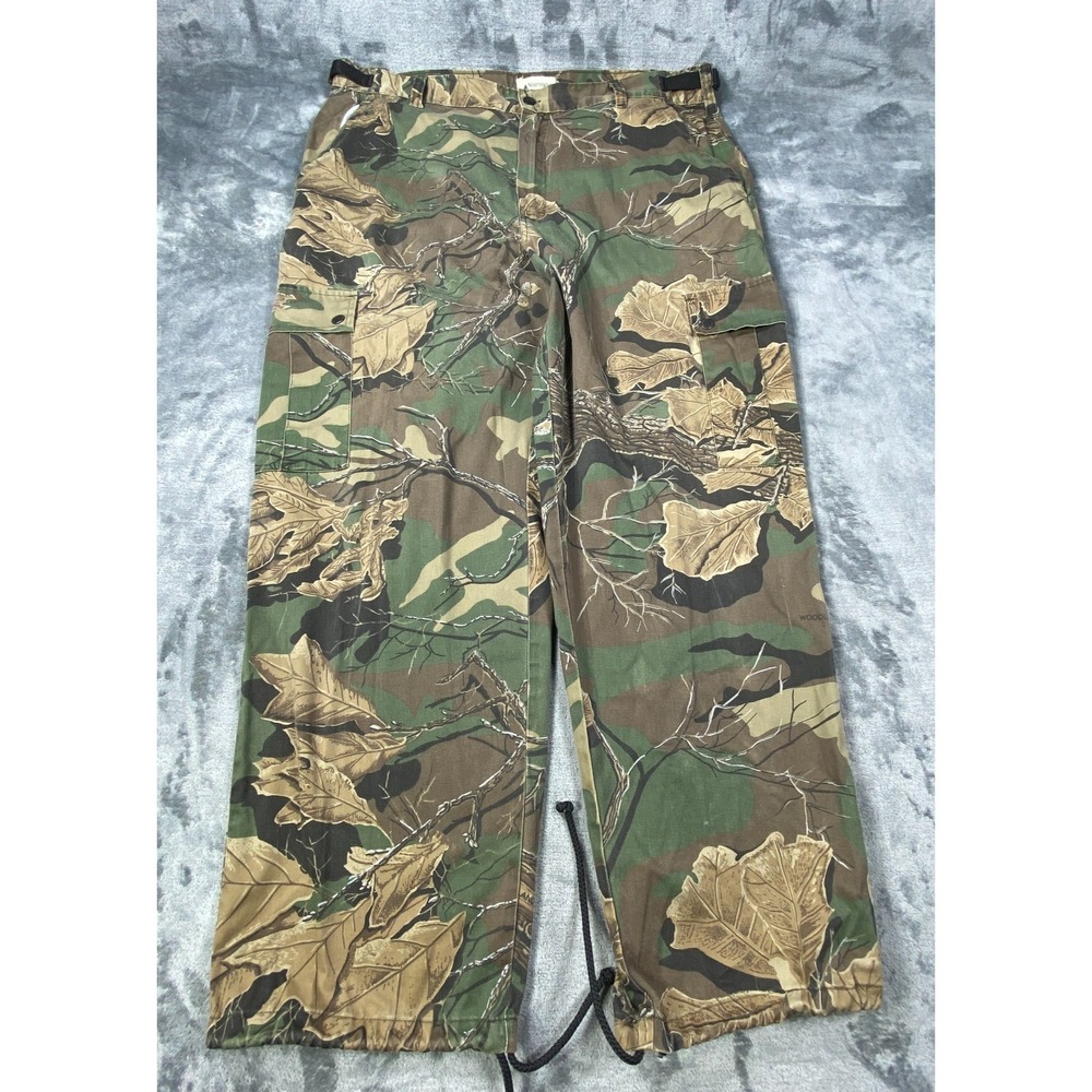 Northwest Territory Pants Mens Large 40x30 Woodland Camo Cargo Hunting Outdoor